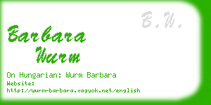 barbara wurm business card